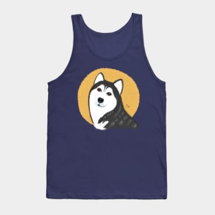 Husky Dog Art Tank Top